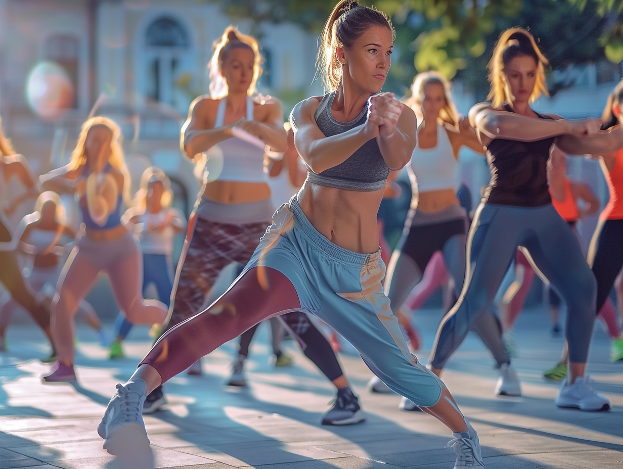 Активні люди різного віку займаються фітнесом